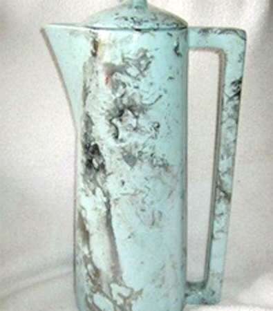 Surf Ballet (Turquoise & Platinum) Coffee Pot & Lid