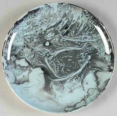 Surf Ballet (Turquoise & Platinum) Salad Plate