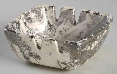 Surf Ballet (White & Platinum) Square Ashtray