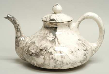 Surf Ballet (White & Platinum) Teapot & Lid
