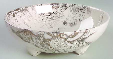 Surf Ballet (White & Platinum) Fruit/Dessert (Sauce) Bowl