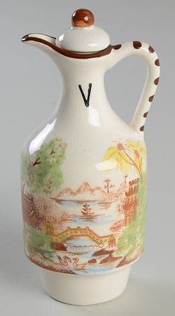 Oriental Gardens Vinegar and Stopper for Condiment Set