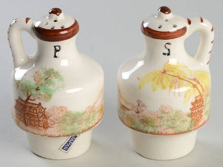 Oriental Gardens Condiment Set, Salt & Pepper Set