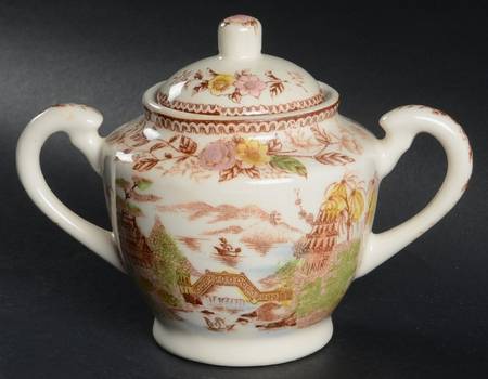 Oriental Gardens Sugar Bowl & Lid