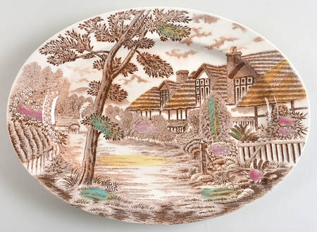 Stratford on Avon 12" Oval Serving Platter