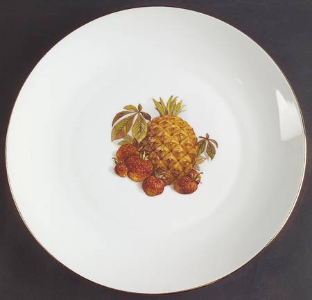 BTH4 (1-16" Gold Trim) 11" Chop Plate (Round Platter)