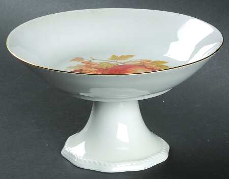 BTH4 (1-16" Gold Trim) Round Compote (Height X Width) by Bareuther & Co