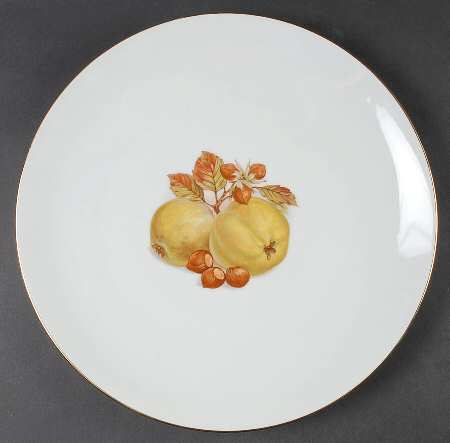 BTH4 (1-16" Gold Trim) 12" Chop Plate (Round Platter)