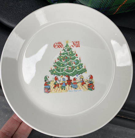 God Jul (White) Bread & Butter Plate