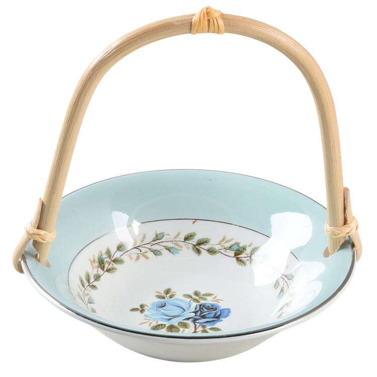 BTT3 7''-7 1/4'' Basket W/Bamboo Handle HC