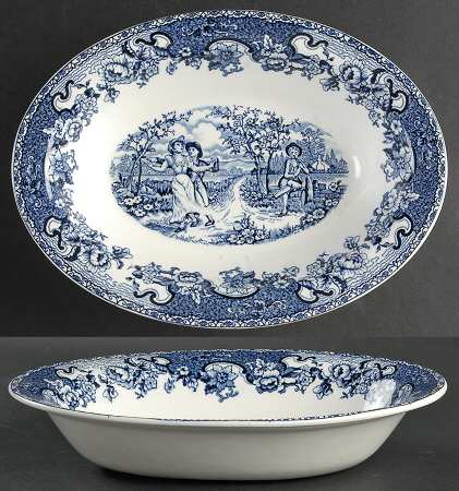 Playtime 10" Oval Vegetable Bowl