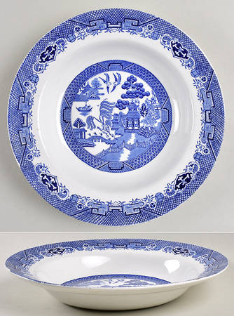 Willow Blue Large Rim Soup Bowl
