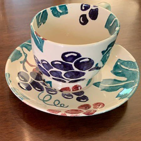 Vine Footed Cup & Saucer Set