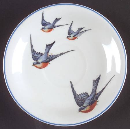 Blue Bird Saucer for Flat Cup