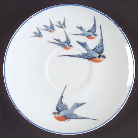 Blue Bird Saucer for Flat Cup