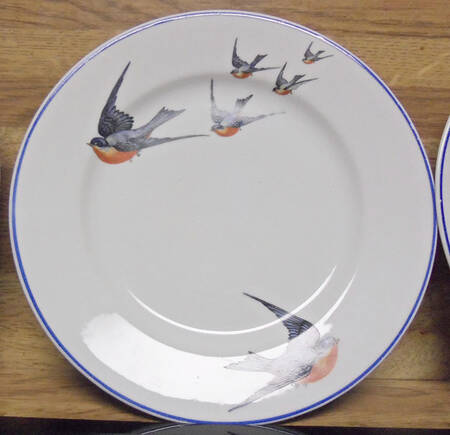 Blue Bird Dessert/Pie Plate