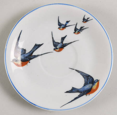 Blue Bird Saucer for Flat Cup