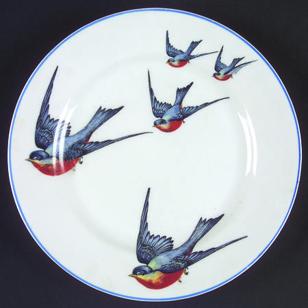 Blue Bird Dessert/Pie Plate