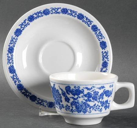Blue Danube Flat Cup & Saucer Set