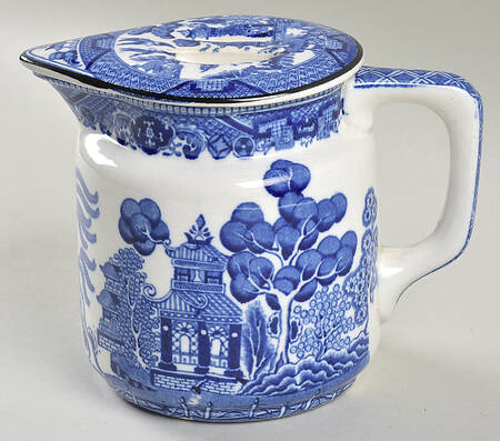 Blue Willow (Non Restaurant, No Trim) 16 Oz Pitcher with Lid