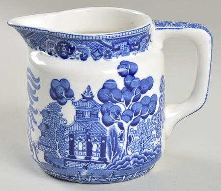 Blue Willow (Non Restaurant, No Trim) 16 Oz Pitcher, No Lid
