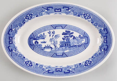 Blue Willow (Restaurant Ware) 11" Oval Serving Platter