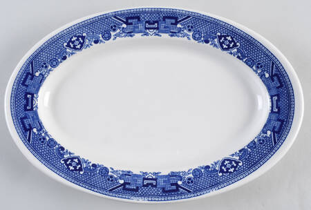 Blue Willow (Restaurant Ware) 13" Oval Serving Platter
