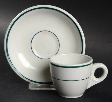BUF4 Flat Demitasse Cup & Saucer Set