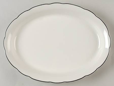 Manhattan Black 11" Oval Serving Platter