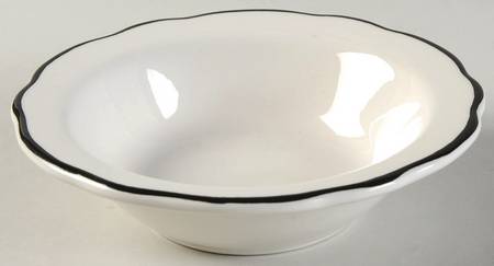 Manhattan Black Rim Cereal Bowl