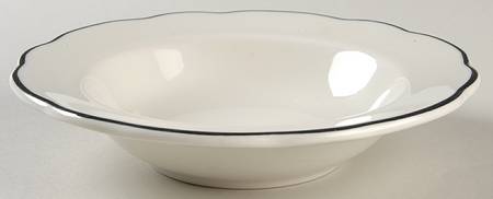Manhattan Black Rim Soup Bowl
