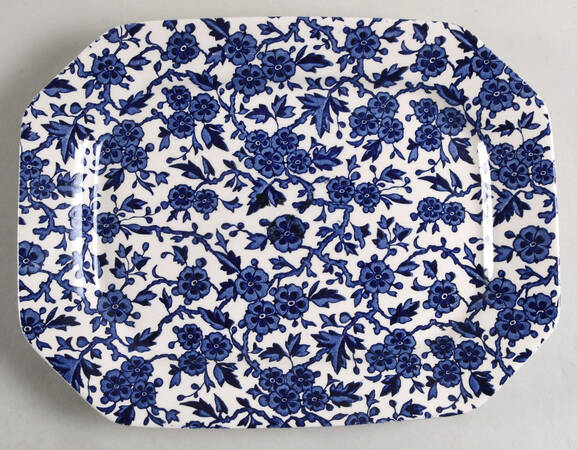 Arden Blue 11" Oval Serving Platter