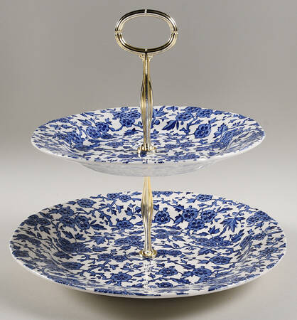 Arden Blue 6 5/8"-10"  2 Tiered Serving Tray (Dp, Sp) HC