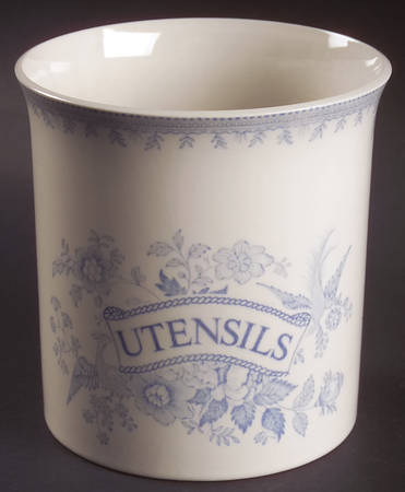 Asiatic Pheasants Blue Utensil Holder