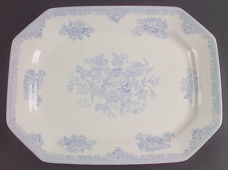 Asiatic Pheasants Blue 15" Oval Serving Platter