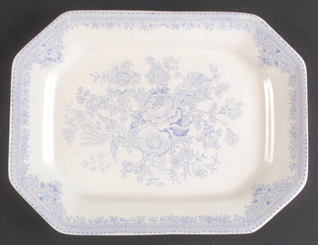 Asiatic Pheasants Blue 11" Oval Serving Platter