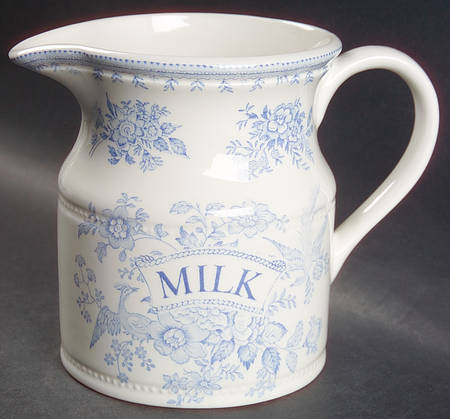 Asiatic Pheasants Blue 32 Oz Milk Jug