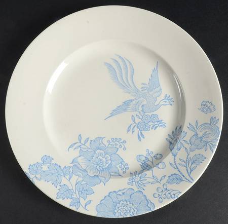 Asiatic Pheasants Blue Accent Dinner Plate