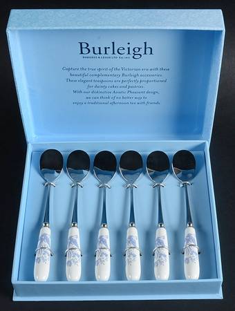 Asiatic Pheasants Blue (Set of 6) Ceramic Teaspoon