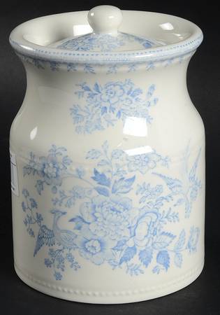 Asiatic Pheasants Blue Medium Canister & Lid