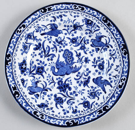 Blue Bird-Regal Peacock Salad Plate