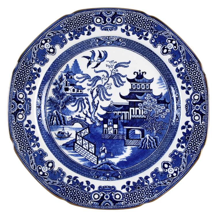 Blue Willow (Gold Trim) Luncheon Plate