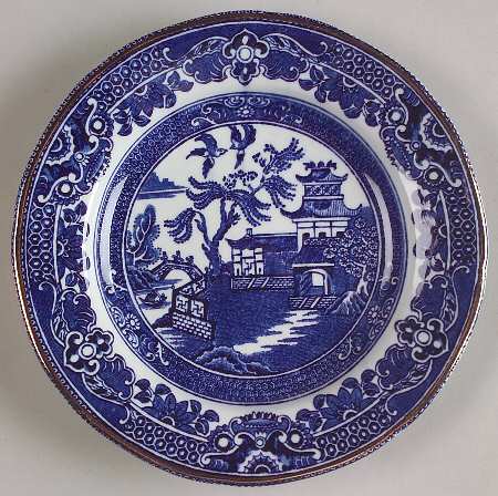Blue Willow (Gold Trim) Bread & Butter Plate