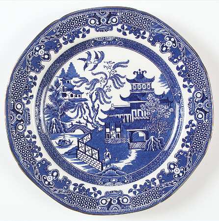 Willow Blue (Gold Trim) Luncheon Plate