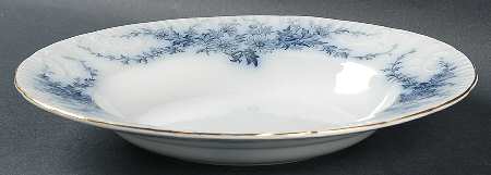 Daisy (Flow Blue) Large Rim Soup Bowl