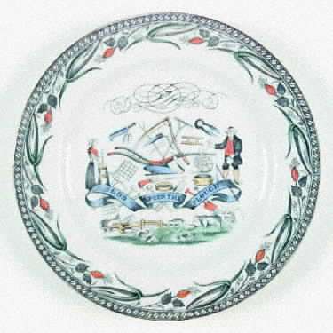 Farmers Arms (Gold Trim) Luncheon Plate
