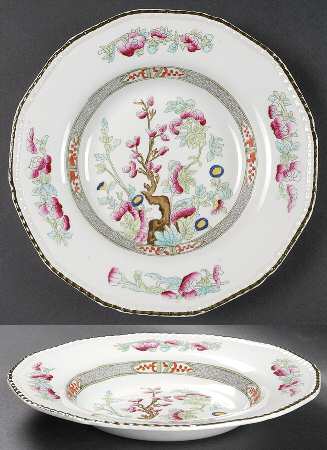 Indian Tree Large Rim Soup Bowl