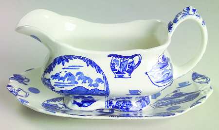 Pictorial Britain Gravy Boat & Underplate