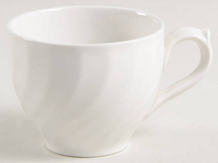 Queen's White Flat Demitasse Cup