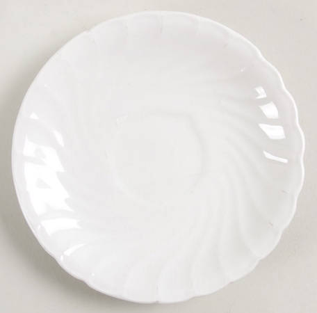 Queen's White Saucer for Demitasse Cup